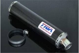 Silencer, carbon, round, slip-on, assy. Tyga Honda RVF400RR NC35