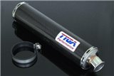 Silencer, carbon, round, slip-on, assy. Tyga Honda RVF400RR NC35