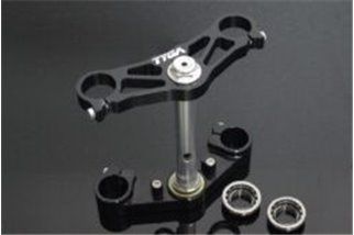 Triple clamp set, cnc black Tyga Honda NSR250 MC28