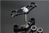 Triple clamp set, cnc black Tyga Honda NSR250 MC28