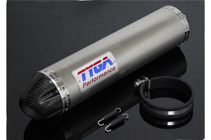 Silenziatore, fondello inoxcarbonio, tondo, slip-on, compl. Tyga Honda CBR250RRMC22