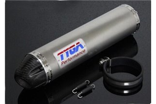 Silencer, stainlesscarbon end cap, round, slip-on, assy. Tyga Honda CBR250RR MC22