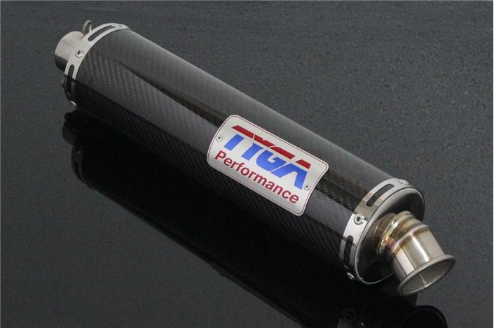 Silenziatore, carbonio, quattro tempi, doppio stack, senza raccordi Tyga Honda RVF400RR NC35