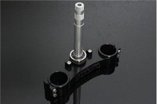 Lower triple clamp, cnc black, forksnsr, shaft Tyga Honda NSR250