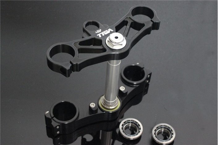 Triple clamp set cnc black Tyga Honda NSR250 MC18