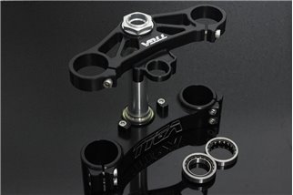 Triple clamp set cnc black Tyga Honda VFR400RR NC30