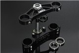 Triple clamp set cnc black Tyga Honda VFR400RR NC30