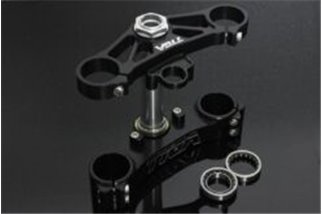 Triple clamp set cnc black Tyga Honda VFR400RR NC30