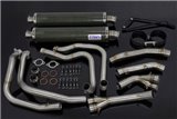 Exhaustset race stainless steel (high level) double carbon silencers Tyga Honda RVF400RR NC35