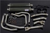 Exhaustset race stainless steel (high level) double carbon silencers Tyga Honda RVF400RR NC35