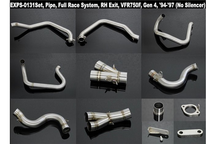 Satz, Rohr Full Race System "ohne Schalldämpfer" Ausgang rechts, Gen 4 Tyga Honda VFR750F Gen 4, 94-97