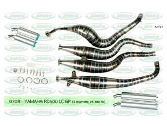 Jollymoto 0708 marmitte artigianali con sil in alluminio YamahaRD 500 LC GP