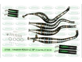 Jollymoto 0708 marmitte artigianali sil in carbonio Yamaha RD500LC