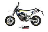 Silencieux Echappement Mivv Oval Titanium Avec Coupelle Carbone Husqvarna 701 Enduro Supermoto 2017 - 2020