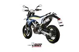 Silencieux Echappement Mivv Oval Titanium Avec Coupelle Carbone Husqvarna 701 Enduro Supermoto 2017 - 2020