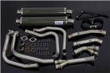 Auspuffset Race Edelstahl (hohes Niveau) Doppel-Carbon-Schalldämpfer Tyga Honda VFR400RR NC30