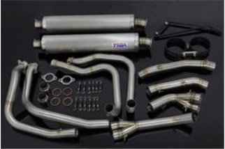 Exhaustset race stainless steel (high level) double stainless steel silencers Tyga Honda RVF400RR NC35