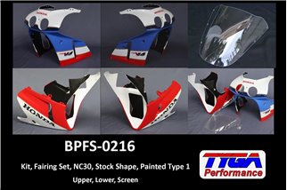 Kit, fairing set, stock shape, painted type 1 Tyga Honda VFR400RR NC30