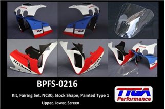 Kit, fairing set, stock shape, painted type 1 Tyga Honda VFR400RR NC30