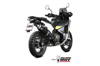 Sistema di Scarico Terminale HU.002.LEKB Mivv DAKAR INOX NERO Husqvarna Norden 901 2022-2024