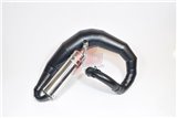 Silencer Jl Exhausts Krp3-Road Curly Bolt-On Black Lambretta