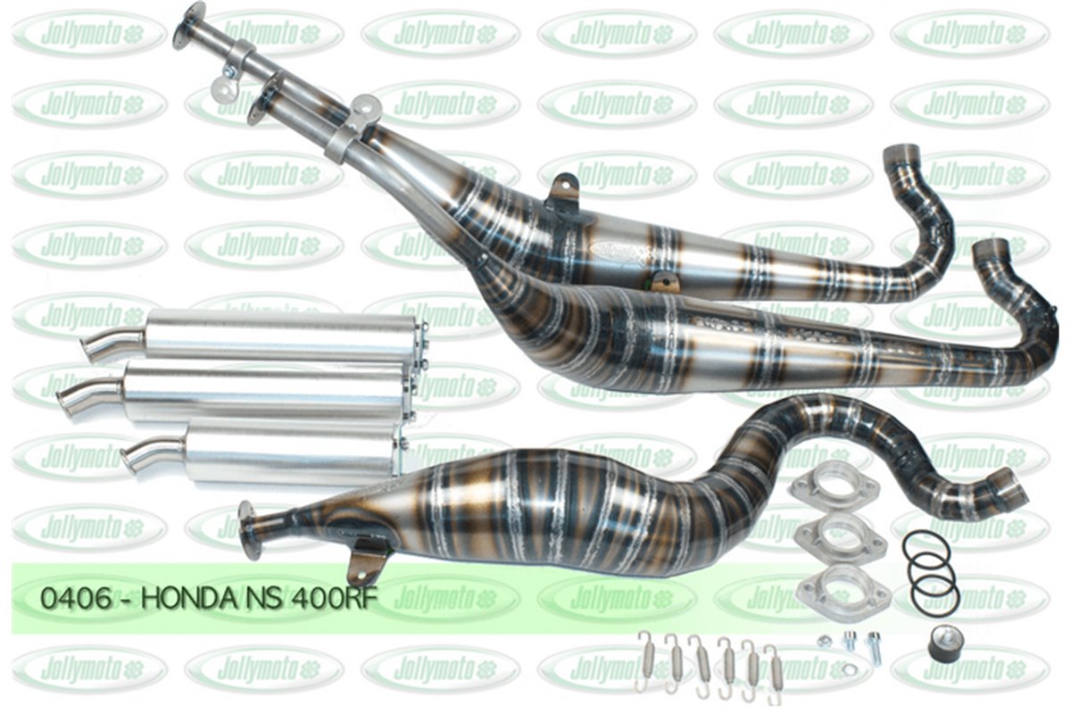 Exhausts Expansions Chambers Pipes Honda Ns 400 Jollymoto 0406 Carbon Silencers