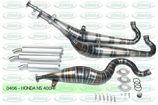 Exhausts Expansions Chambers Pipes Honda Ns 400 Jollymoto 0406 Carbon Silencers