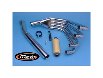 Scarico completo exhaust system racing Kawasaki Z 900 1973 marving