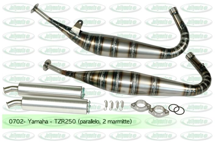 Exhausts Expansions Chambers Pipes Yamaha Tzr 250 2Ma Jollymoto 0702 Aluminum Silencers