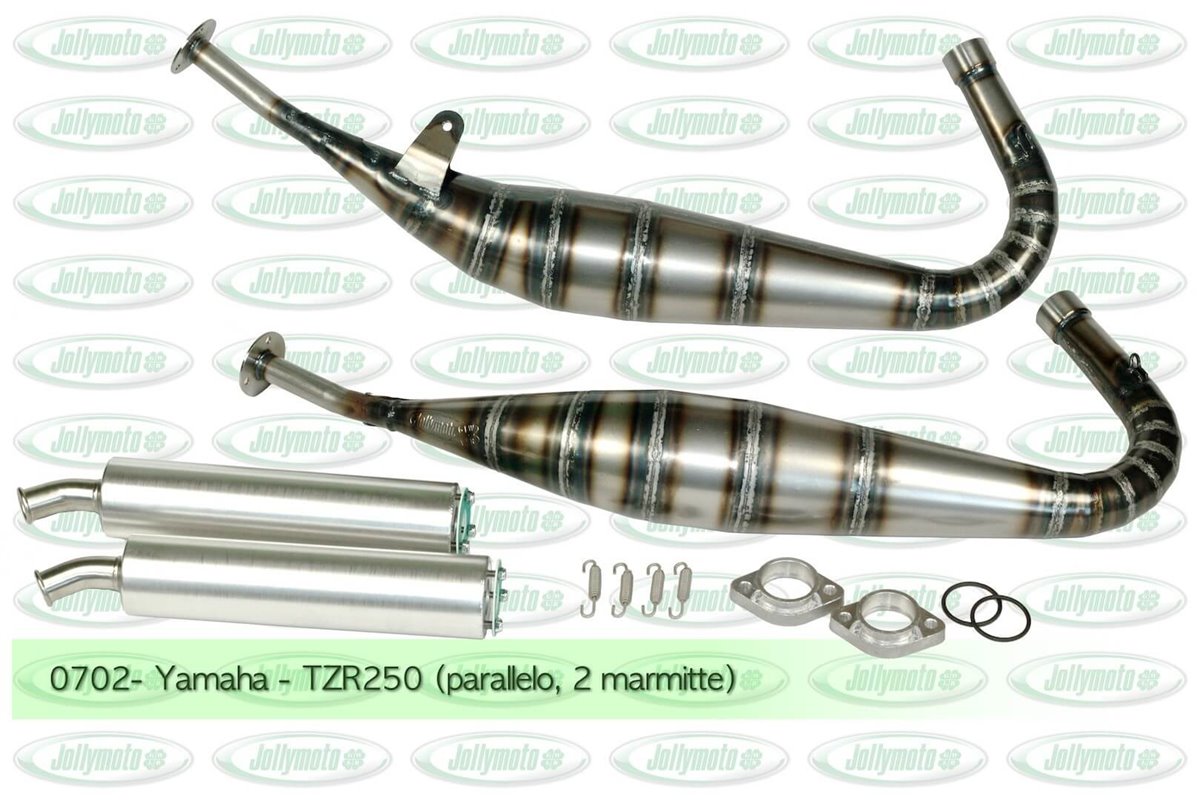 Marmitte scarichi exhaust Yamaha TZR 250 2ma Jollymoto 0702 Silenziatori alluminio