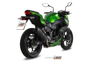 Schalldämpfer Escape Mivv Suono Schwarz Schwarz Edelstahl Kawasaki Z 300 2015 - 2016