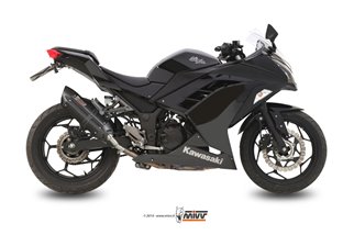 Silencieux Echappement Mivv Suono Noir Inox Noir Kawasaki Ninja 300 2013 - 2016