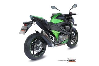 Silencieux Echappement Mivv Suono Noir Inox Noir Kawasaki Z 800 2013 - 2016