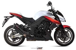 Silencieux Echappement Mivv Suono Noir Inox Noir Kawasaki Z 1000 2010 - 2013