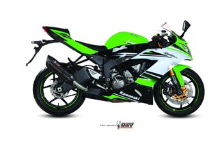 Schalldämpfer Escape Mivv Suono Schwarz Schwarz Edelstahl Kawasaki Zx-6 R 636 2013 - 2016