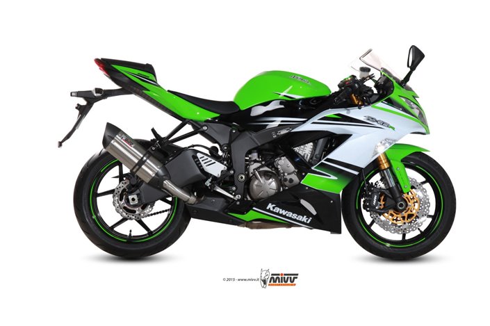 sistema di scarico Terminale K.022.L7 Mivv Suono Inox Kawasaki Zx-6 R 636 2013 - 2016