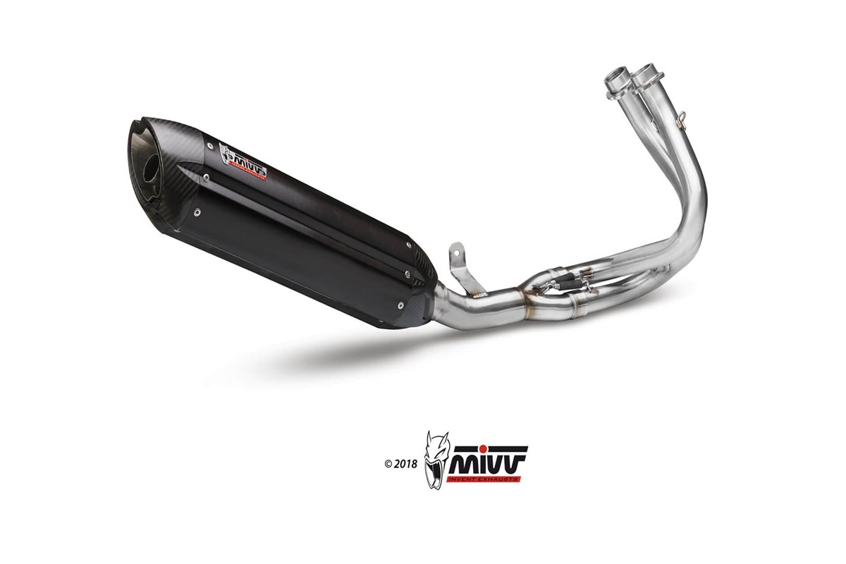 Full System 1 In 1 Exhaust Mivv Suono Black Black Stainless Steel Kawasaki Er-6N F 2012 - 2016