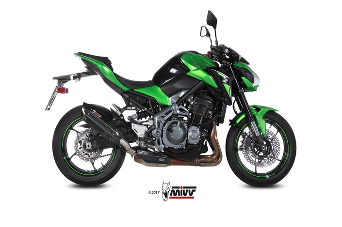 Schalldämpfer Escape Mivv Suono Schwarz Schwarz Edelstahl Kawasaki Z 900 2017 - 2019