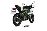 Sistema di Scarico Terminale K.048.LDRB Mivv Delta Race Inox Nero Kawasaki Z 125 2019 - 2024