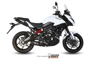 Système Complet 1 En 1 Echappement Mivv Oval Carbon Avec Coupelle Carbone Kawasaki Versys 650 2015 - 2020