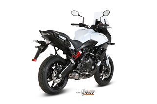 Système Complet 1 En 1 Echappement Mivv Oval Titane Avec Coupelle Carbone Kawasaki Versys 650 2015 - 2020