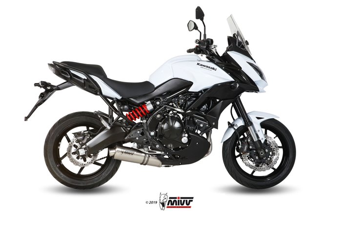 Full System 1 In 1 Exhaust Mivv Oval Stainless Steel Kawasaki Versys 650 2015 - 2020