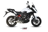 Komplette Auspuffanlage 1 in 1 Escape Mivv Oval Edelstahl Kawasaki Versys 650 2015 - 2020