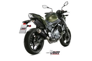 Full System 1 In 1 Exhaust Mivv Gp Pro Black Black Stainless Steel Kawasaki Z 650 2017 - 2022