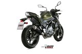 Full System 1 In 1 Exhaust Mivv Gp Pro Black Black Stainless Steel Kawasaki Z 650 2017 - 2022