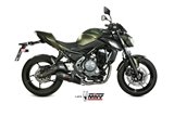 Full System 1 In 1 Exhaust Mivv Oval Carbon With Carbon Cup Kawasaki Z 650 2017 - 2022