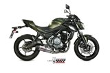 Sistema di Scarico Completo K.044.L4C Mivv Oval Titanio Con Coppa Carbonio Kawasaki Z 650 2017 - 2023