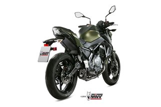 Full System 1 In 1 Exhaust Mivv Delta Race Black Black Stainless Steel Kawasaki Z 650 2017 - 2022