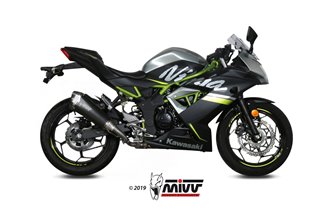 Sistema di scarico Terminale K.048.LDRB Mivv Delta Race Inox Nero Kawasaki Ninja 125 2019 - 2024