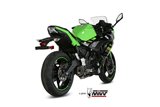 Komplette Auspuffanlage 1 in 1 Escape Mivv Delta Race Schwarz Schwarz Edelstahl Kawasaki Ninja 650 2017 - 2022